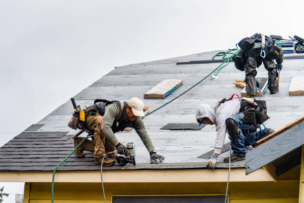 Professional Roofing technician working in La Fontaine, IN